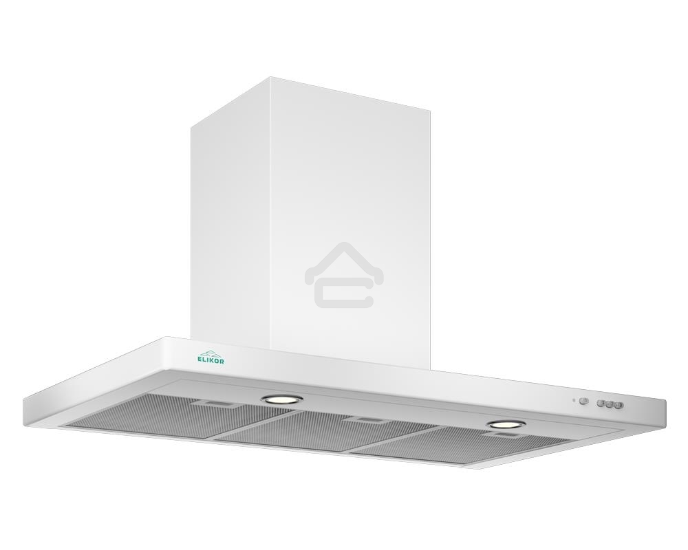 Вытяжка каминная Elikor Квадра 60П-430-К3Д белый, 60 см, 430 куб. м/ч, 54 дБ