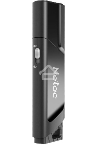 Флеш диск Netac U336S NT03U336S-064G-30BK, 64Gb, USB3.0, пластиковая с защитой от записи