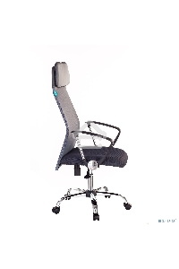 Кресло руководителя Бюрократ KB-6N/SL/DG/TW-12 серый TW-04 TW-12 сетка крестовина хром