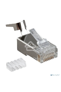 Разъем RJ45 8P8C кат.6 FTP PLUG-8P8C-UV-C6-TW-SH-10 экранир. универс. (уп. 10 шт) Hyperline 49340