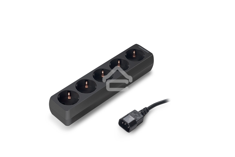 Сетевой фильтр для ИБП ExeGate EX221202RUS SPU-5-1.8B (5 розеток, 1.8м, UPS вилка IEC320-C14, черный)