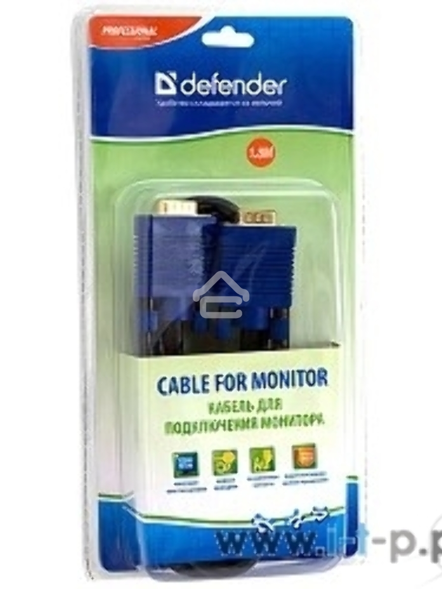 Кабель Кабель для монитора DEFENDER SVGA HDDB15M M/M 1.8м BL BB340M-06 (87410) 