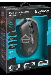 Мышь проводная Defender Sky Dragon GM-090L черный, 3200 dpi, USB, кнопки - 6