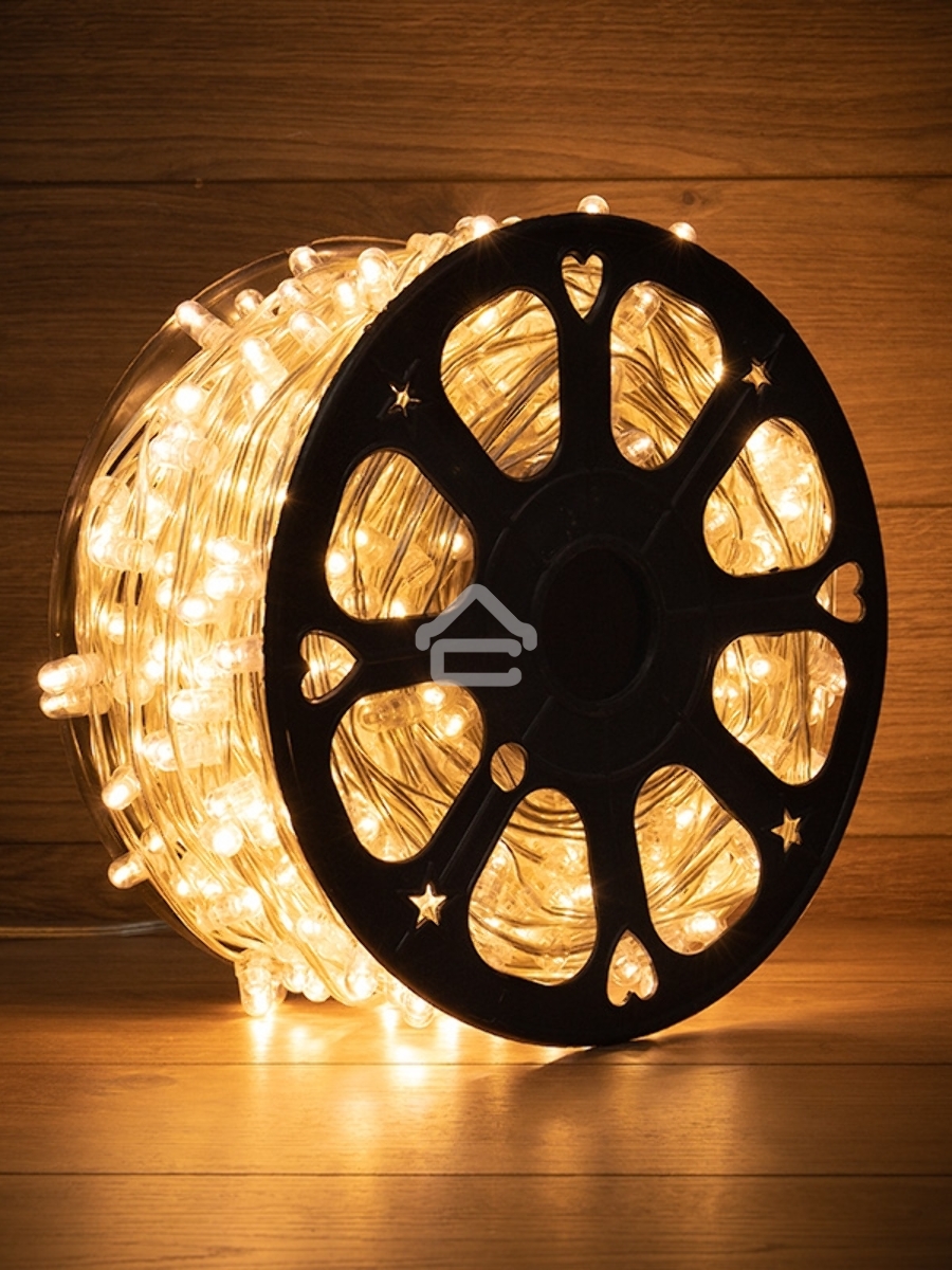 Гирлянда «LED Клип-лайт» 12 V, прозрачный ПВХ, 150 мм, цвет диодов теплый белый