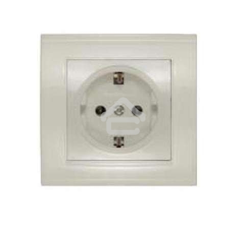 Розетка 1-м СП Бриллиант с заземл. сл. кость UNIVersal 7948844