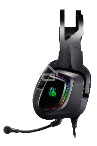 Наушники с микрофоном A4Tech Bloody G570 черный/серый 2м мониторные USB оголовье (G570 USB/ BLACK + GREY)