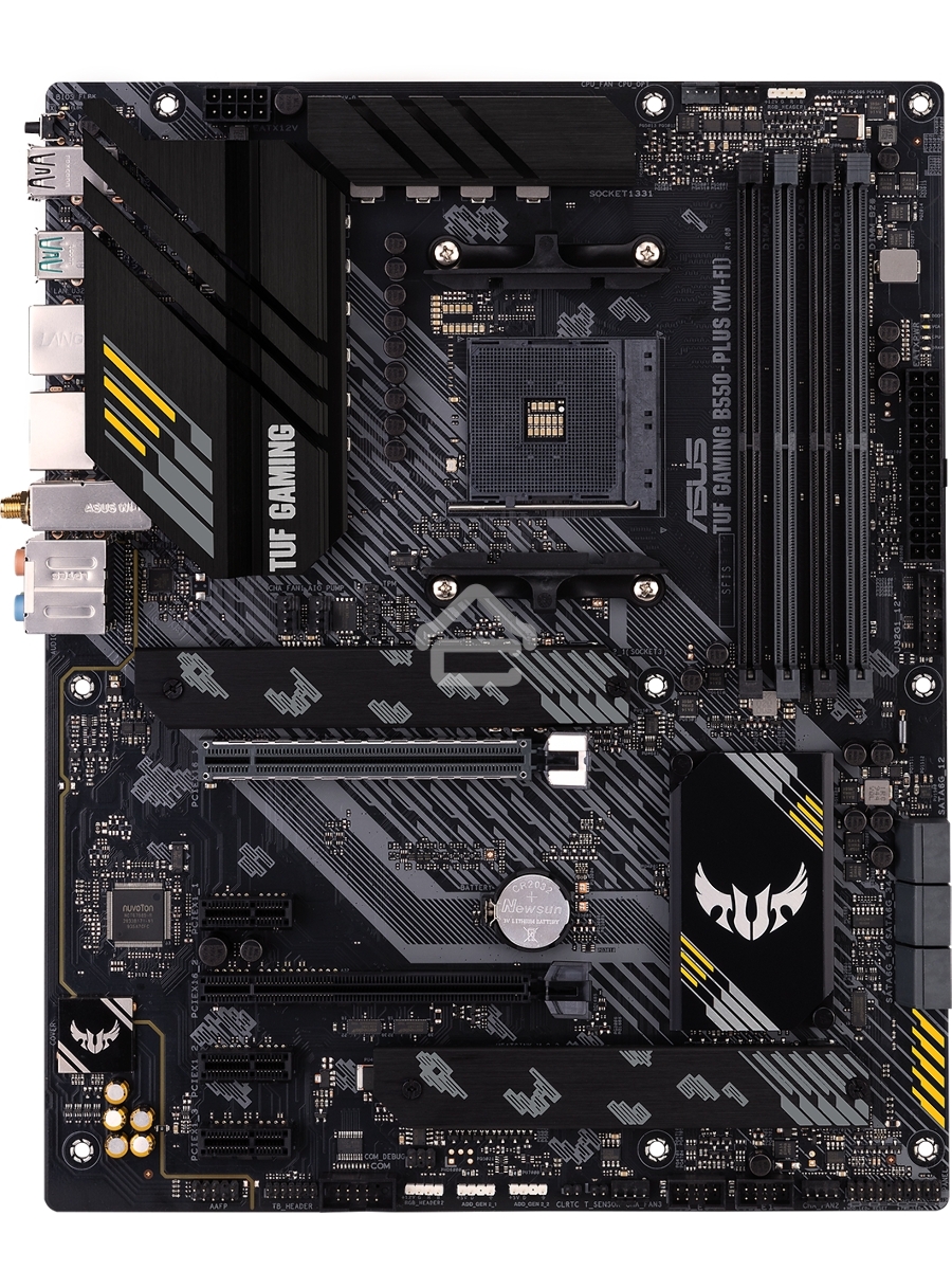 Материнская плата ASUS TUF GAMING B550-PLUS WIFI II, AM4, AMD B550, 4xDDR4, 6xSATA, 2xM.2, 1xPCI-E 3.0 x16, 1xPCI-E 4.0 x16, 3xPCI-E x1, 1xDP, 1xHDMI, 1x 2.5Gb LAN, 2xUSB-A 3.2 Gen 1, 1xUSB-A 3.2 Gen 2, 1xUSB-C 3.2 Gen 2, 3x3.5 мм, 7.1, ATX