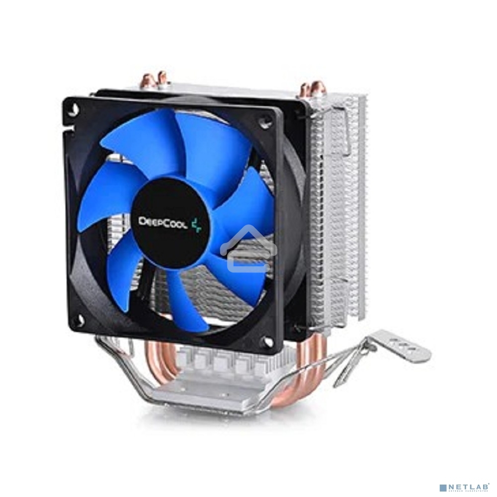 Кулер для процессора DEEPCOOL ICE EDGE MINI FS V2.0 синий, 80 мм, алюминий/медь, 2200 об/мин, 24.7 дБ, 3 pin, 100 Вт, 112 мм