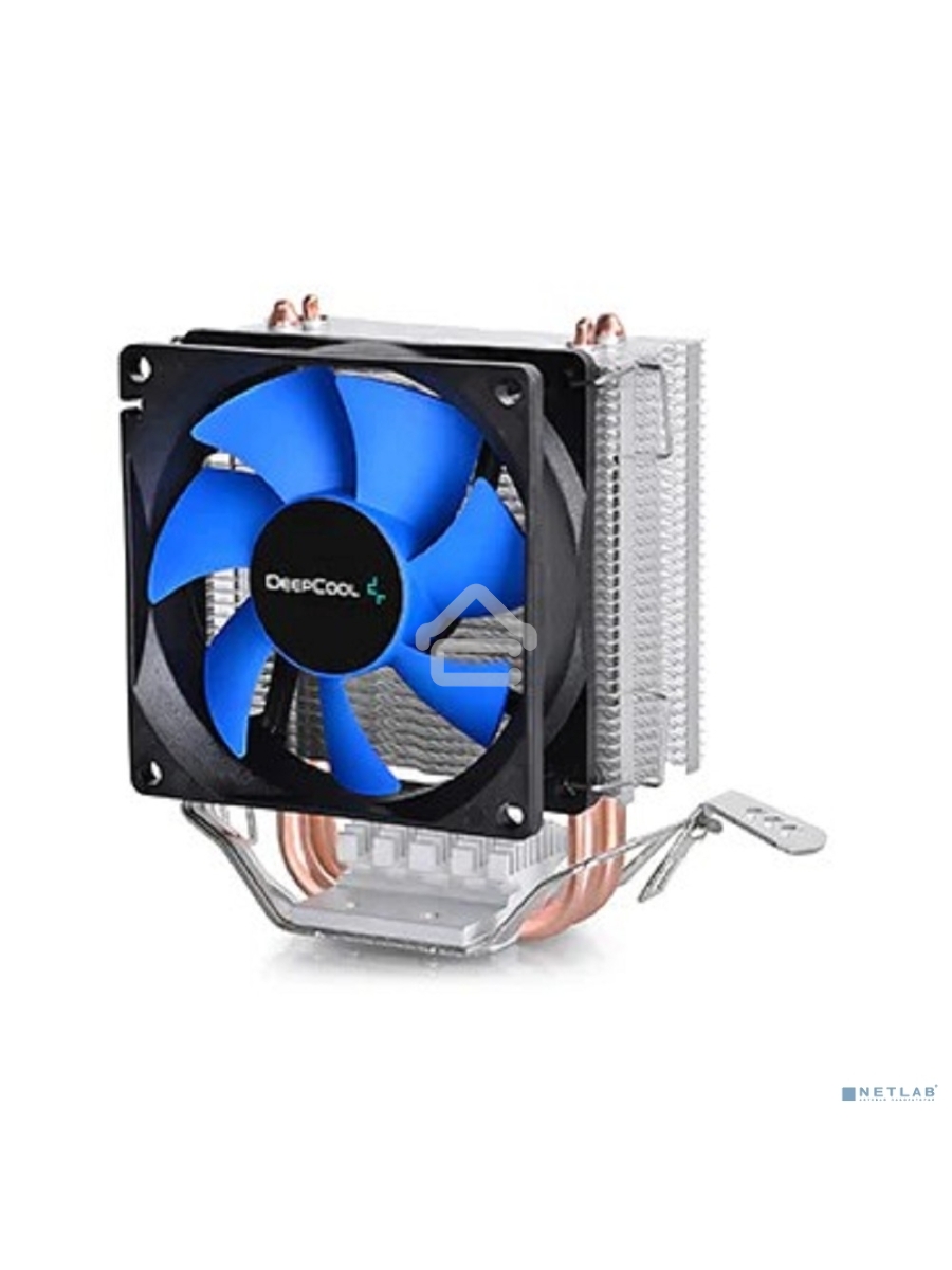 Кулер для процессора DEEPCOOL ICE EDGE MINI FS V2.0 синий, 80 мм, алюминий/медь, 2200 об/мин, 24.7 дБ, 3 pin, 100 Вт, 112 мм