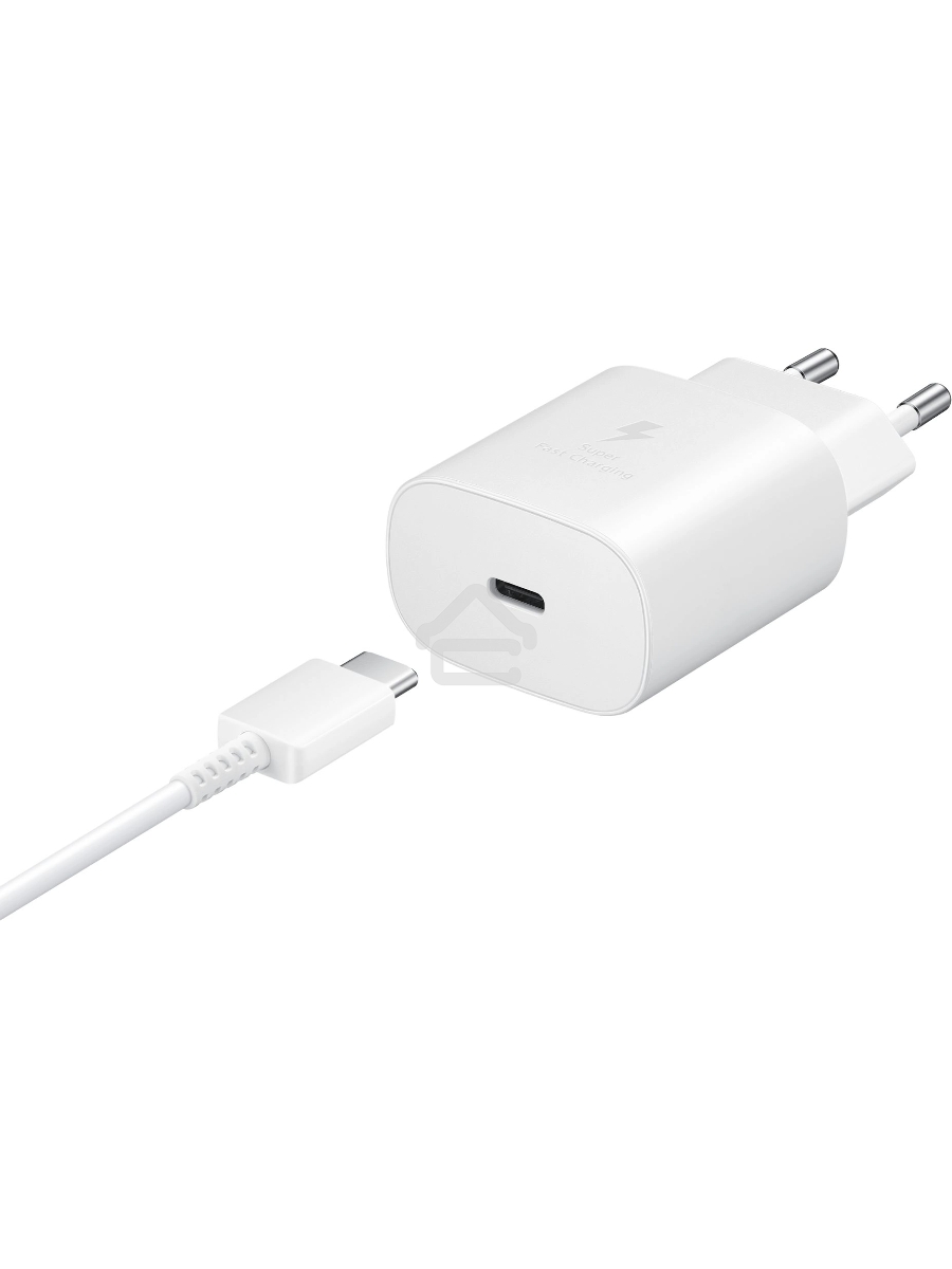 Сетевое зарядное устройство Samsung Adapter 25W Type C с кабелем белый (EP-TA800XWEGWW)