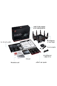 Маршрутизатор ASUS GT-AX11000 Tri-band WiFi 6(802.11ax) Gaming Router –World's first 10 Gigabit Wi-Fi router with a quad-core processor, 2.5G gaming port, DFS band, wtfast, Adaptive QoS, AiMesh for mesh wifi system