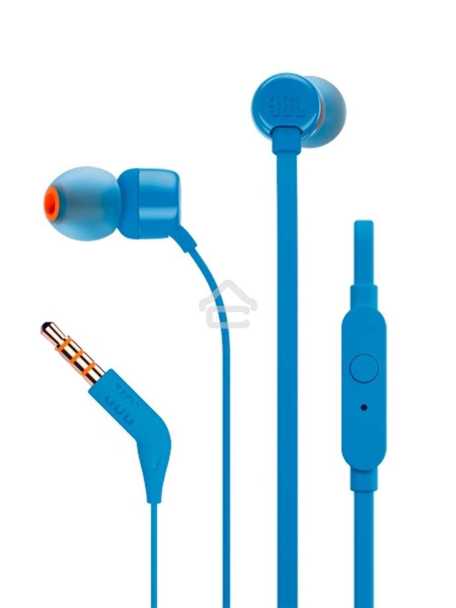 Наушники JBL Tune 110, 3.5 мм, внутриканальные, синий