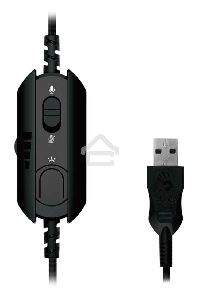 Наушники с микрофоном A4Tech Bloody G570 черный/серый 2м мониторные USB оголовье (G570 USB/ BLACK + GREY)