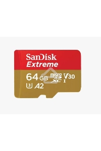 Флеш карта microSD 64GB SanDisk microSDXC Class 10 UHS-I A1 C10 V30 U3 Extreme 170MB/s