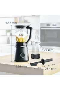 Блендер стационарный Bosch VitaPower Serie 4 MMB6176B 1200Вт черный