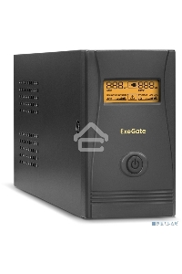 Источник бесперебойного питания ExeGate Power Smart ULB-850.LCD.AVR.EURO.RJ<850VA/480W, LCD, AVR, 2 евророзетки, RJ45/11, Black>