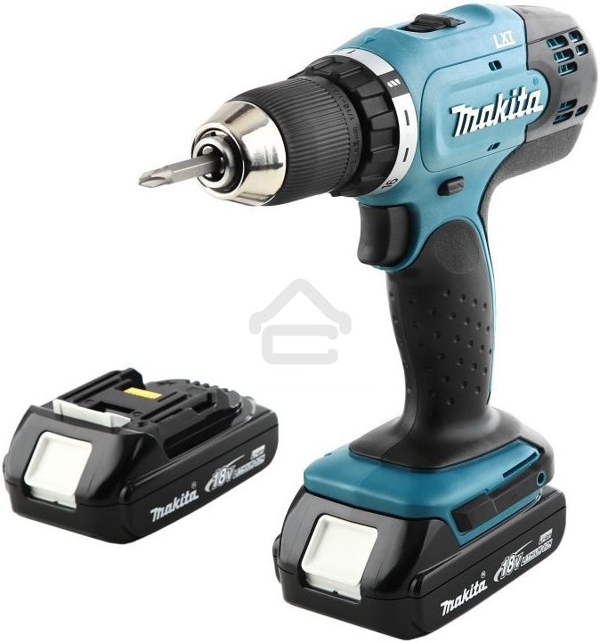 Дрель-шуруповерт Makita DDF453SYE Дрель ак 18В,2х1.5Ач Li-ion,БЗП-13мм,0-400\1300об\м,42\27Нм,1.8кг,чем