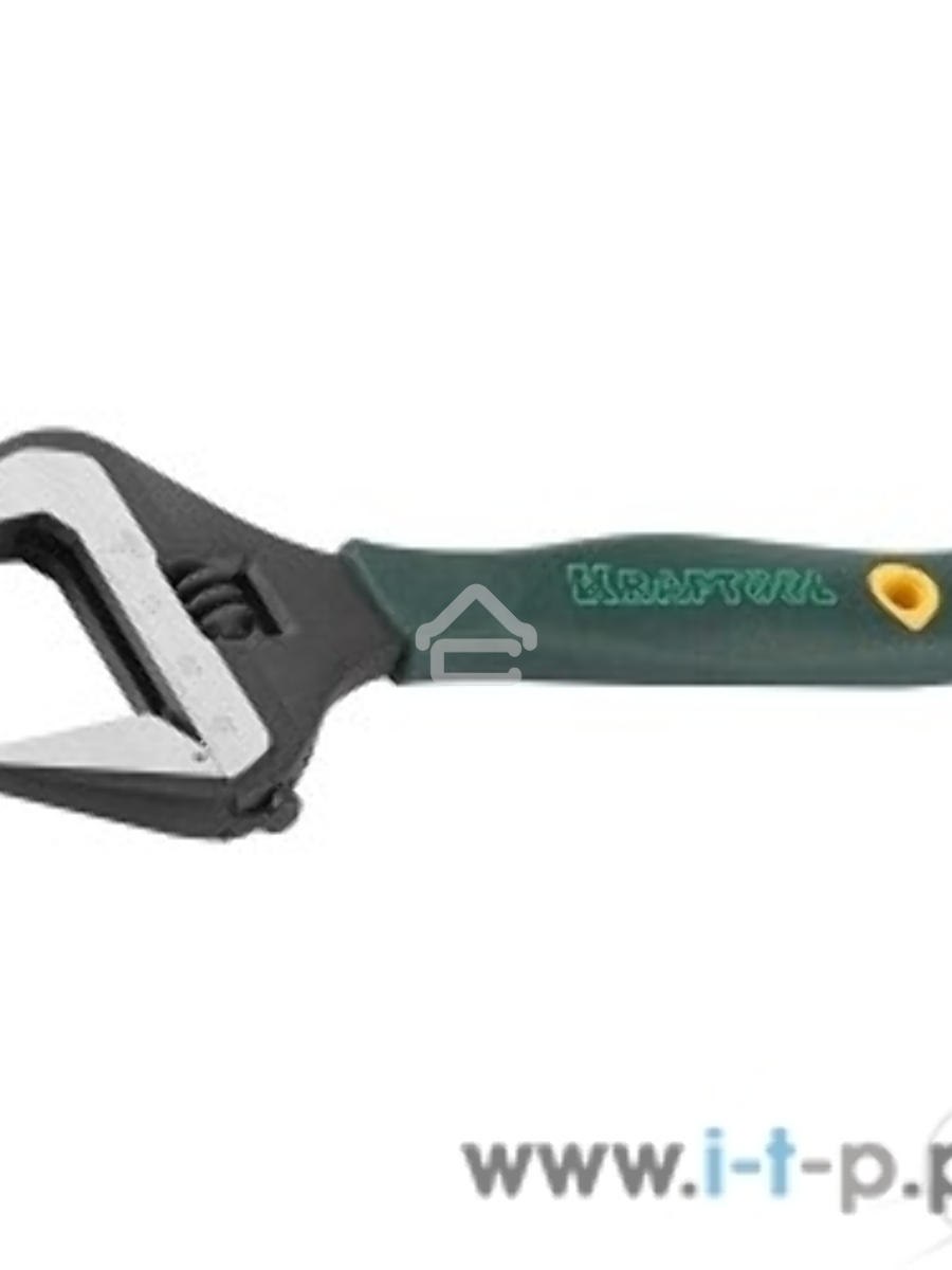 Ручной инструмент KRAFTOOL 27258-15 Ключ разводной {Cr-V,фосфатир,эргоном рукоятка из эластомера,увелич зев,угол наклона губок 15град,150мм/6