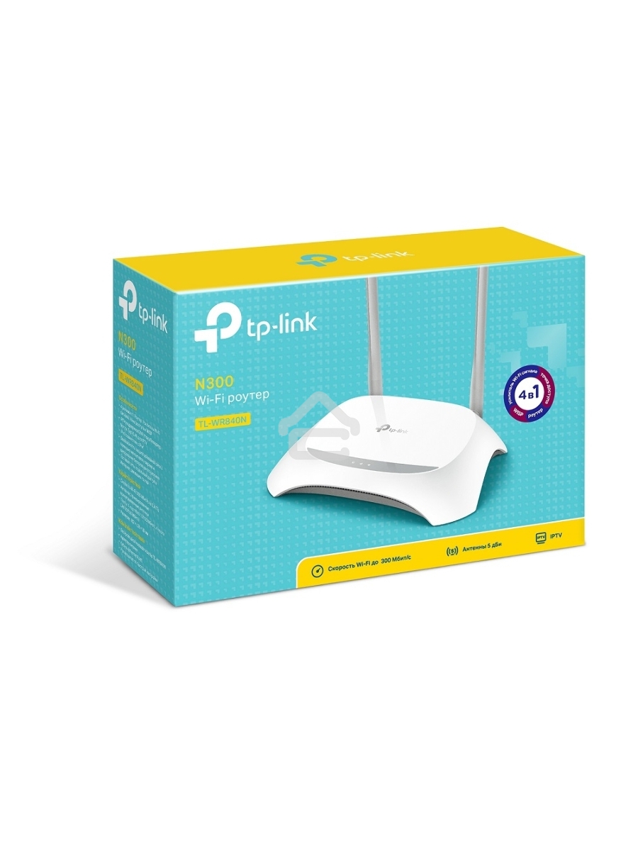 Роутер беспроводной TP-Link TL-WR840N N300 10/100BASE-TX белый