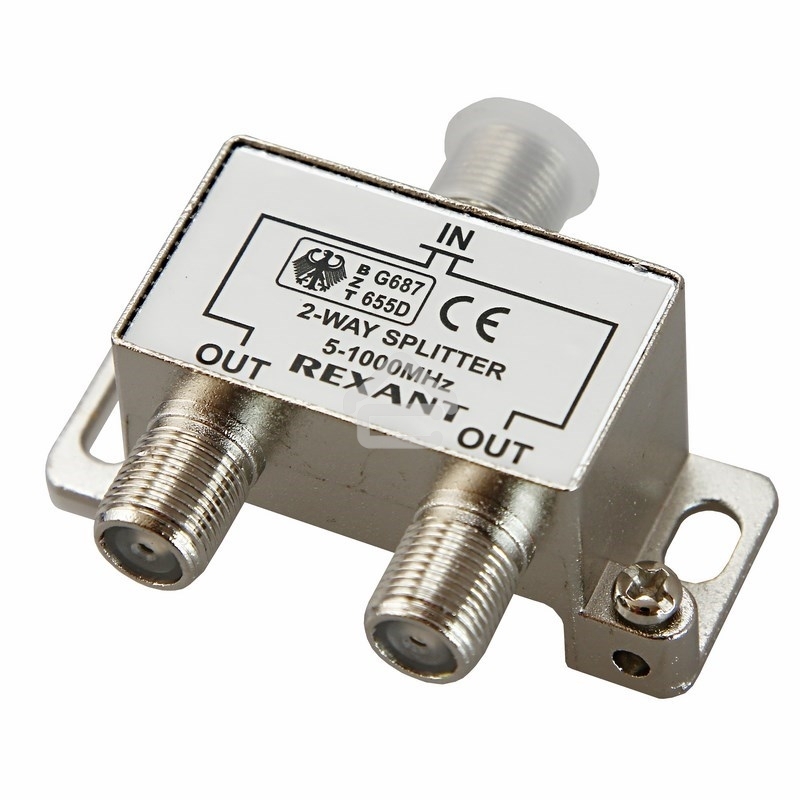 Делитель антенный F-типа Rexant на 2 TV, 5-1000 МГц