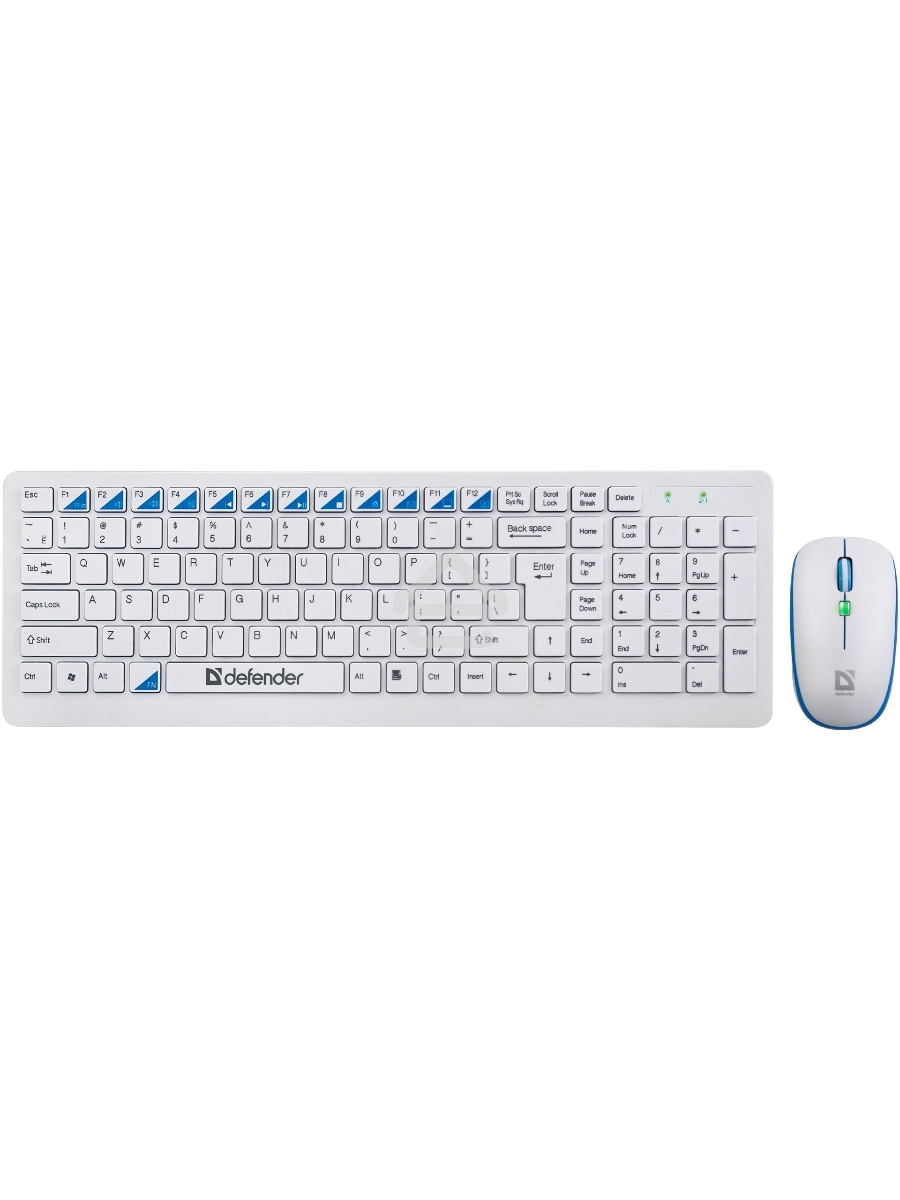 Клавиатура + мышь Defender Skyline 895 Nano W (Белый) Кл:104, 1000/1500/2000dpi