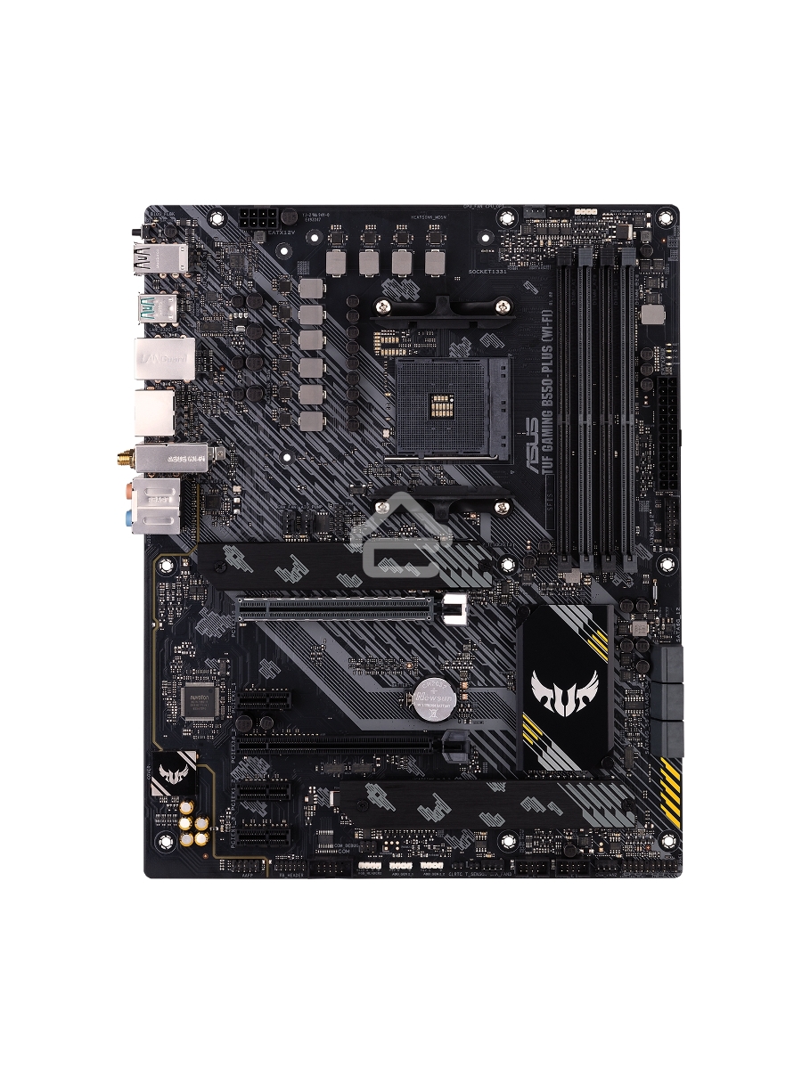 Материнская плата ASUS TUF GAMING B550-PLUS WIFI II, AM4, AMD B550, 4xDDR4, 6xSATA, 2xM.2, 1xPCI-E 3.0 x16, 1xPCI-E 4.0 x16, 3xPCI-E x1, 1xDP, 1xHDMI, 1x 2.5Gb LAN, 2xUSB-A 3.2 Gen 1, 1xUSB-A 3.2 Gen 2, 1xUSB-C 3.2 Gen 2, 3x3.5 мм, 7.1, ATX