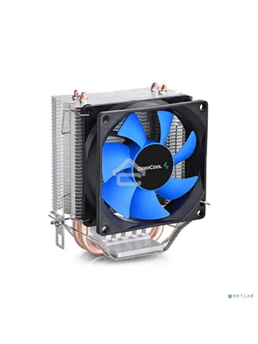 Кулер для процессора DEEPCOOL ICE EDGE MINI FS V2.0 синий, 80 мм, алюминий/медь, 2200 об/мин, 24.7 дБ, 3 pin, 100 Вт, 112 мм