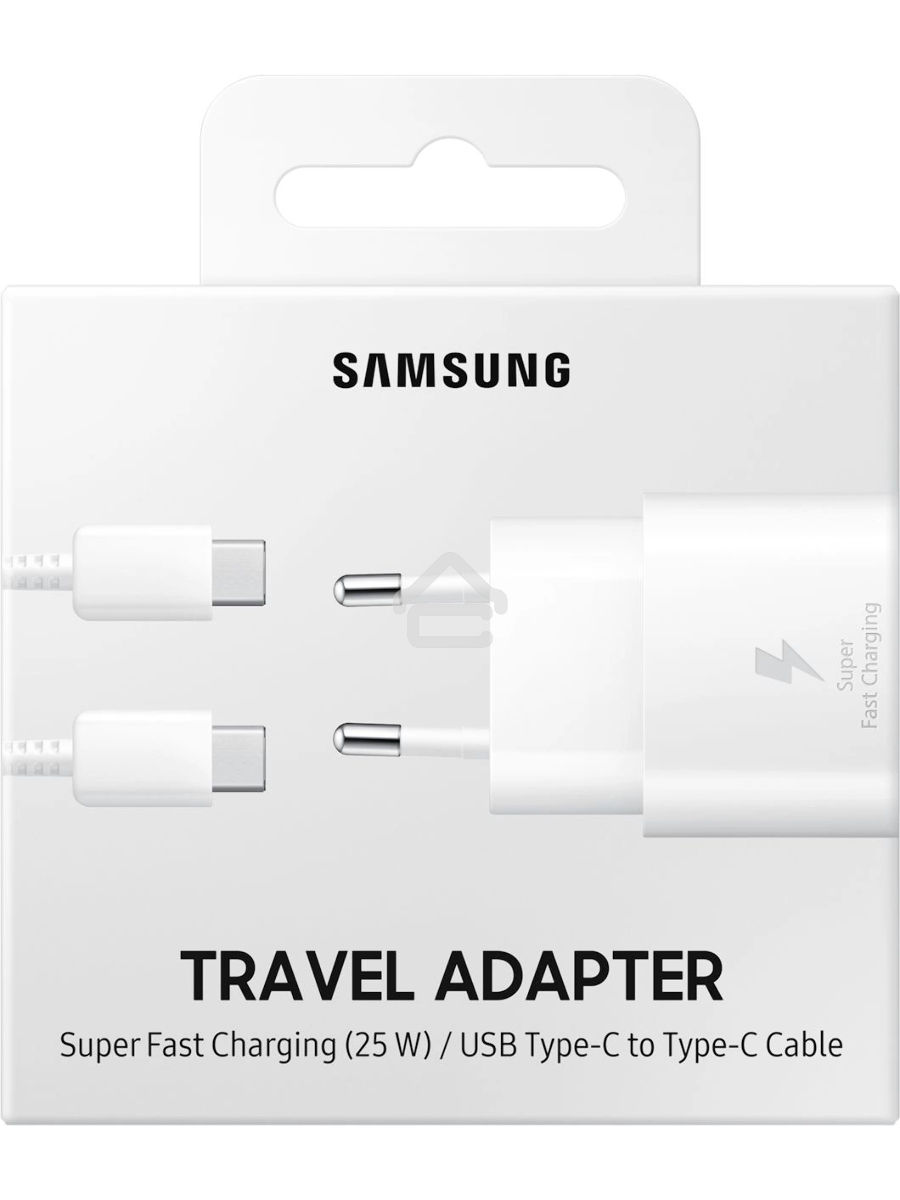 Сетевое зарядное устройство Samsung Adapter 25W Type C с кабелем белый (EP-TA800XWEGWW)
