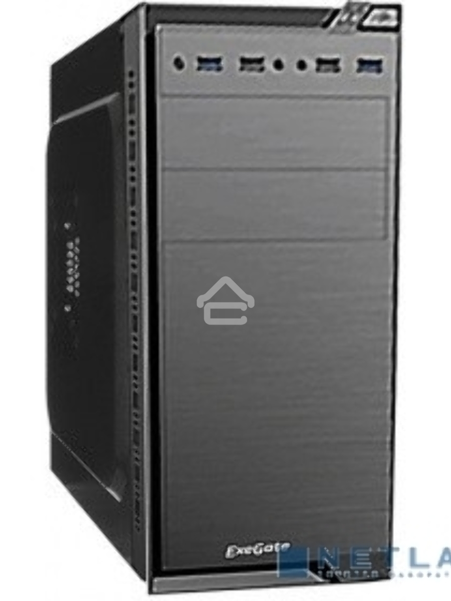 Компьютерный корпус Minitower Exegate QA-412U Black, mATX, <XP500, Black, 120mm>, 2*USB+2*USB3.0, Audio