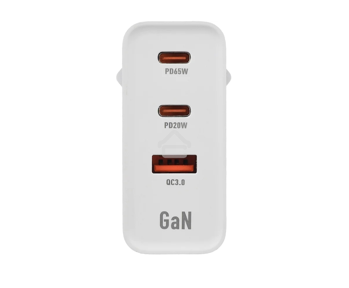 Зарядное устройство GOPOWER 1USB+2TYPE-C 65W QC3.0 GAN белый