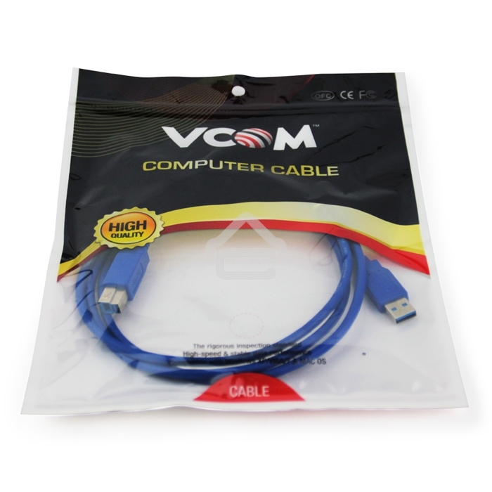 Кабель соединительный VCOM VUS7070-1.8M USB3.0 Am/Bm 1,8m (VUS7070-1.8M)