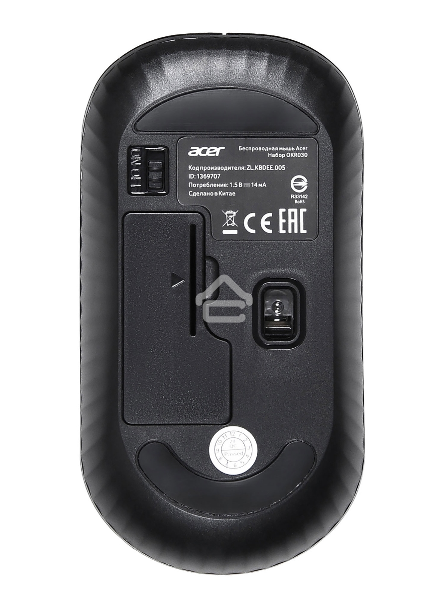 Комплект клавиатура и мышь Acer OKR030 [ZL.KBDEE.005] Combo wilreless USB slim black