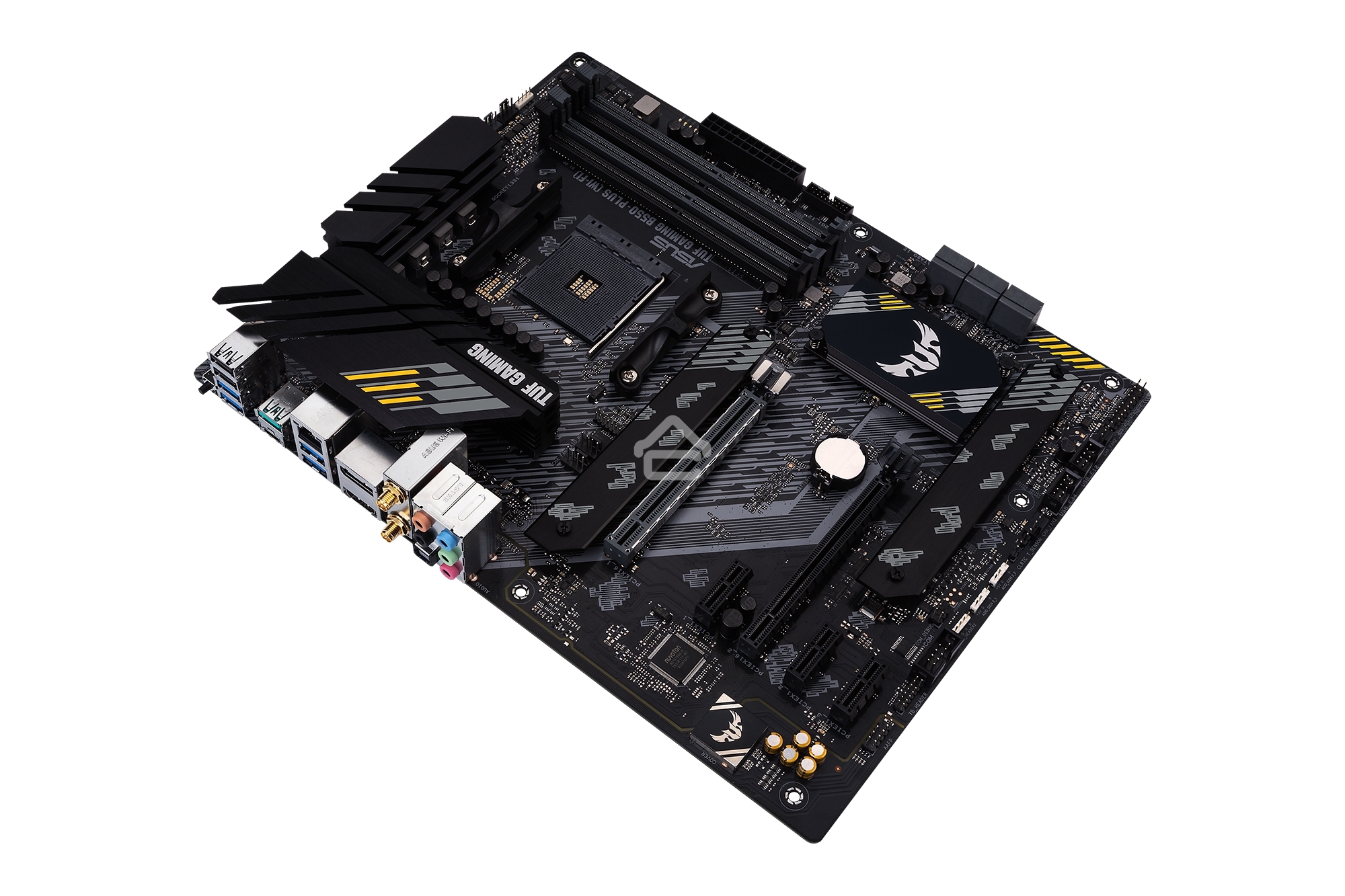 Материнская плата ASUS TUF GAMING B550-PLUS WIFI II, AM4, AMD B550, 4xDDR4, 6xSATA, 2xM.2, 1xPCI-E 3.0 x16, 1xPCI-E 4.0 x16, 3xPCI-E x1, 1xDP, 1xHDMI, 1x 2.5Gb LAN, 2xUSB-A 3.2 Gen 1, 1xUSB-A 3.2 Gen 2, 1xUSB-C 3.2 Gen 2, 3x3.5 мм, 7.1, ATX