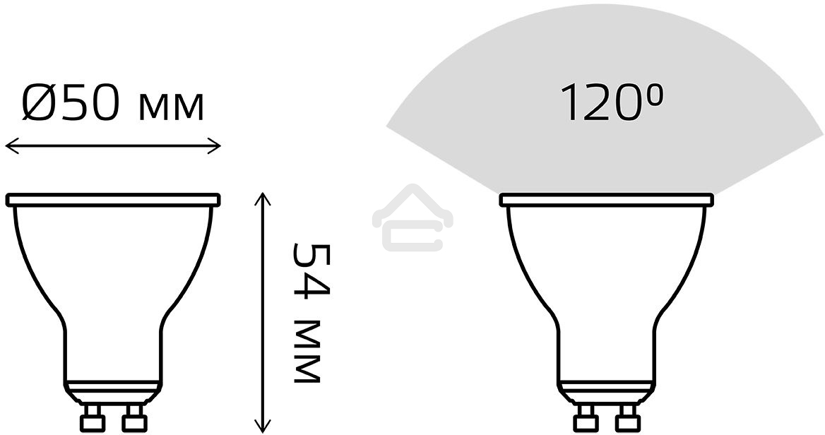 Лампа светодиодная LED Gauss MR16 GU10 7Вт 4100К 1/10/100