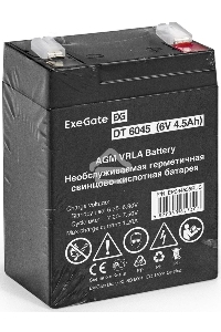 Батарея ExeGate EP234535RUS DT 6045/EXG645 (6V 4.5Ah) клеммы F1