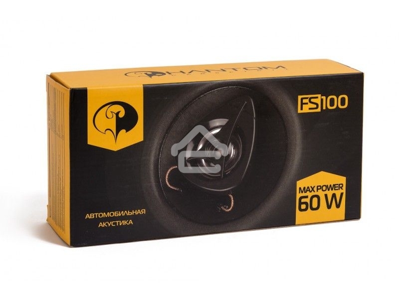Колонки автомобильные Phantom FS-100 (без решетки) 4Ом 10см (4дюйм) (ком.:2кол.) коаксиальные