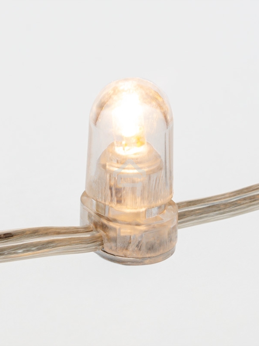 Гирлянда «LED Клип-лайт» 12 V, прозрачный ПВХ, 150 мм, цвет диодов теплый белый