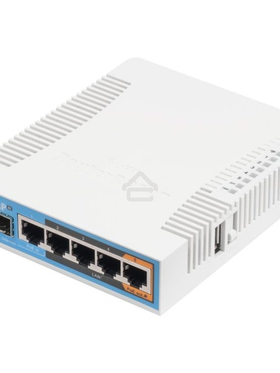 Сетевое оборудование MikroTik RB962UiGS-5HacT2HnT Роутер 2.4+5ГГц, 802.11a/b/g/n/ac, 5x Ethernet 1G, 1x SFP