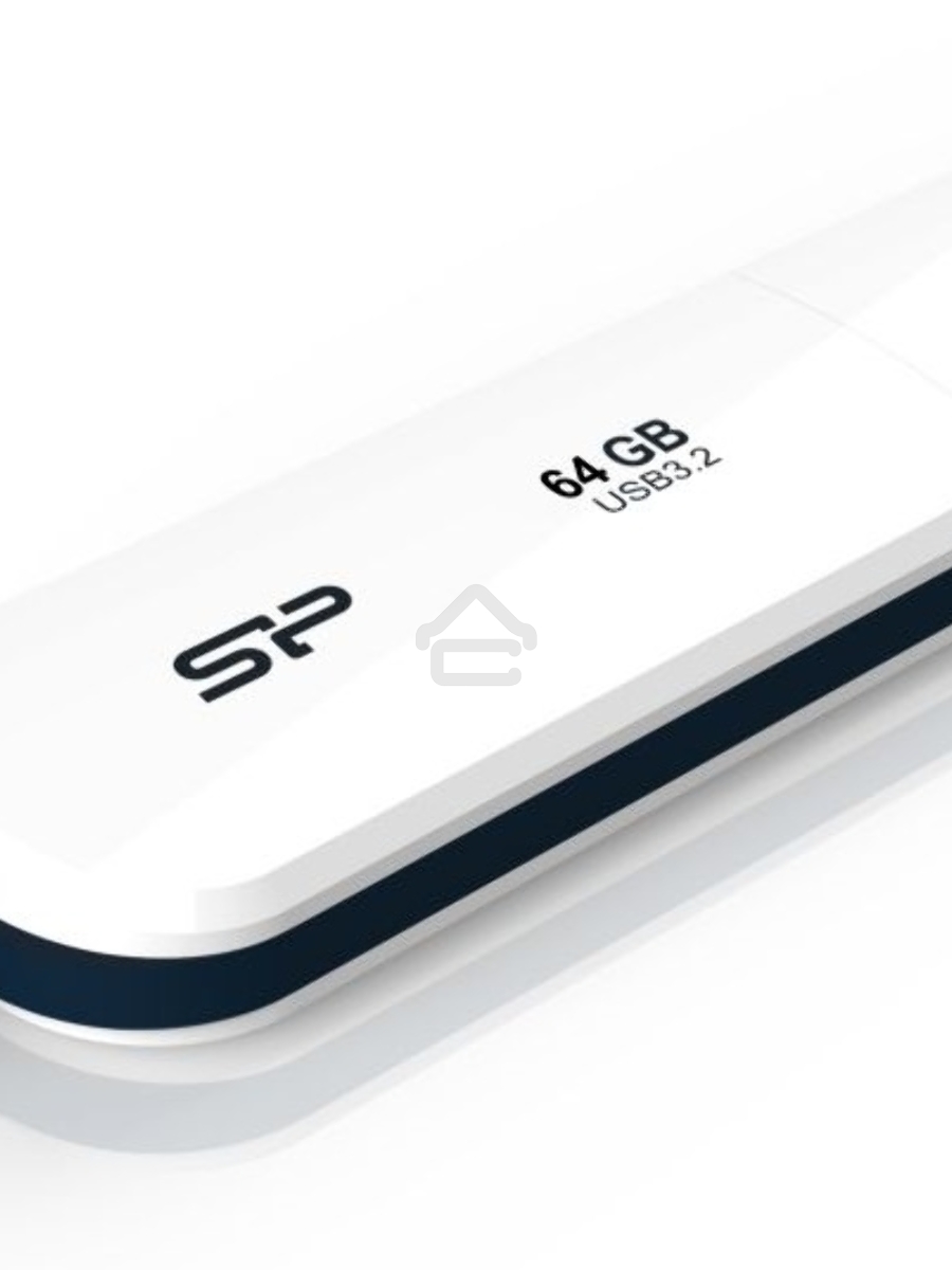 Флеш диск 64Gb Silicon Power Blaze B32, USB 3.2, Белый