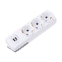 Удлинитель PREMIUM 3 гнезда, 3м, 3х1,5мм², с/з, 2 USB, белый Rexant