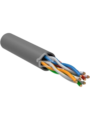 Кабель информационный ITK Generica BC1-C5E04-111-305-TL-R-G кат.5E U/UTP 4X2 1Om PVC внутренний 305м серый