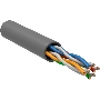 Кабель информационный ITK Generica BC1-C5E04-111-305-TL-R-G кат.5E U/UTP 4X2 1Om PVC внутренний 305м серый