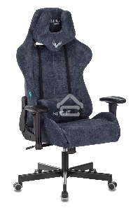 Кресло игровое Бюрократ VIKING KNIGHT LT27 FABRIC синий крестовина металл/пластик