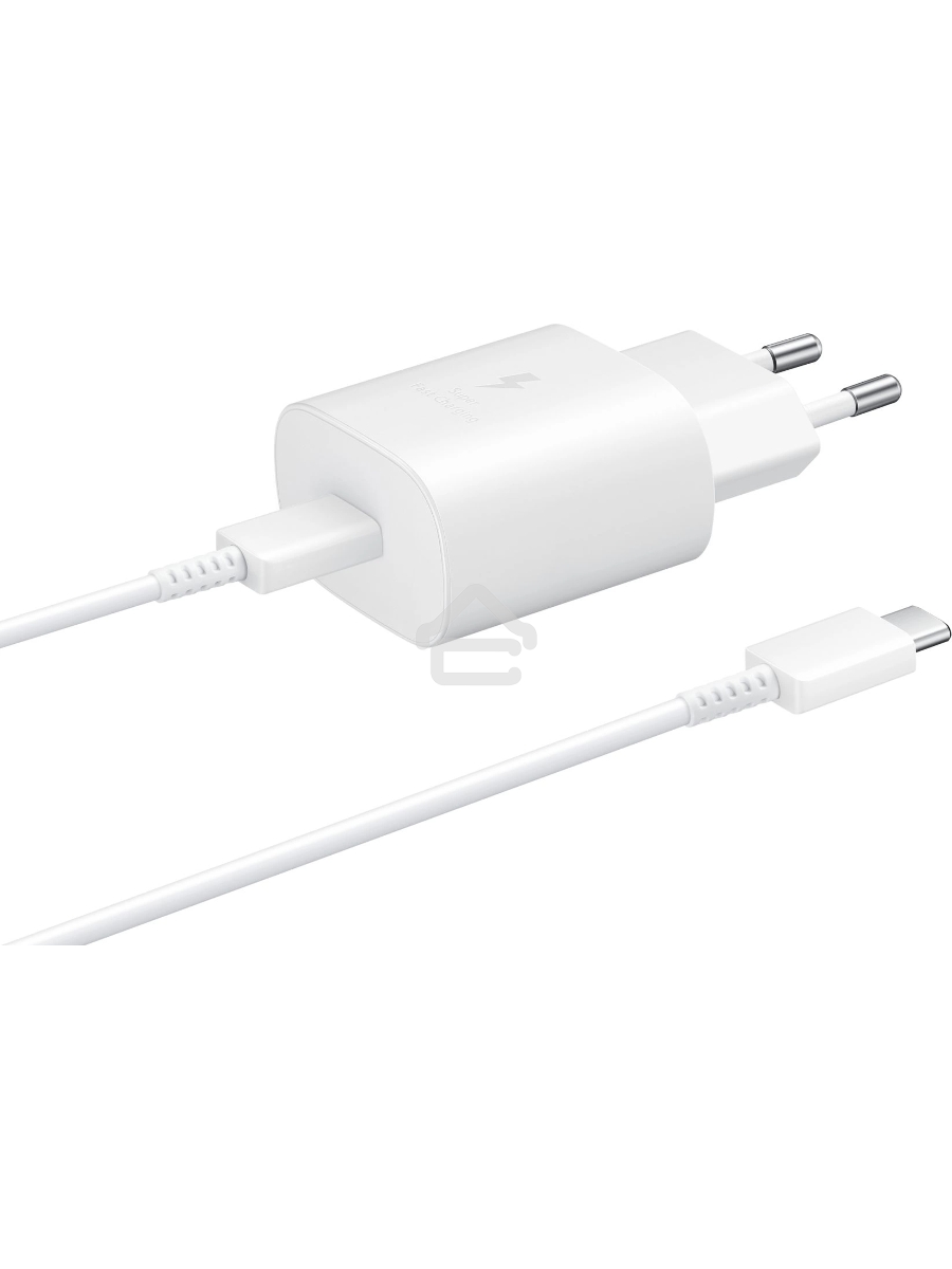 Сетевое зарядное устройство Samsung Adapter 25W Type C с кабелем белый (EP-TA800XWEGWW)