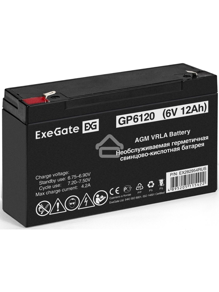 Батарея ExeGate GP6120 (6V 12Ah), клеммы F1