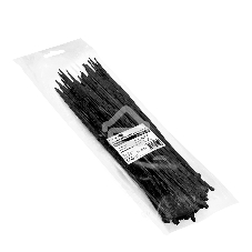 Стяжка (хомут) нейлоновая ExeGate CV66-400x4.8B (нейлон 6.6, 400x4.8 мм, неоткрывающаяся, halogen free, -40°C - +85°C, черная, 100 шт)