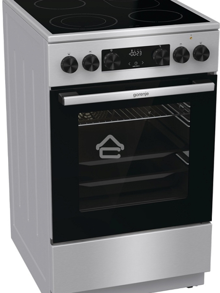 Плита электрическая Gorenje GECS5C70XA серебристый, конфорок 4 электрических, духовка 70 л, 50 см x 85 см x 59.4 см