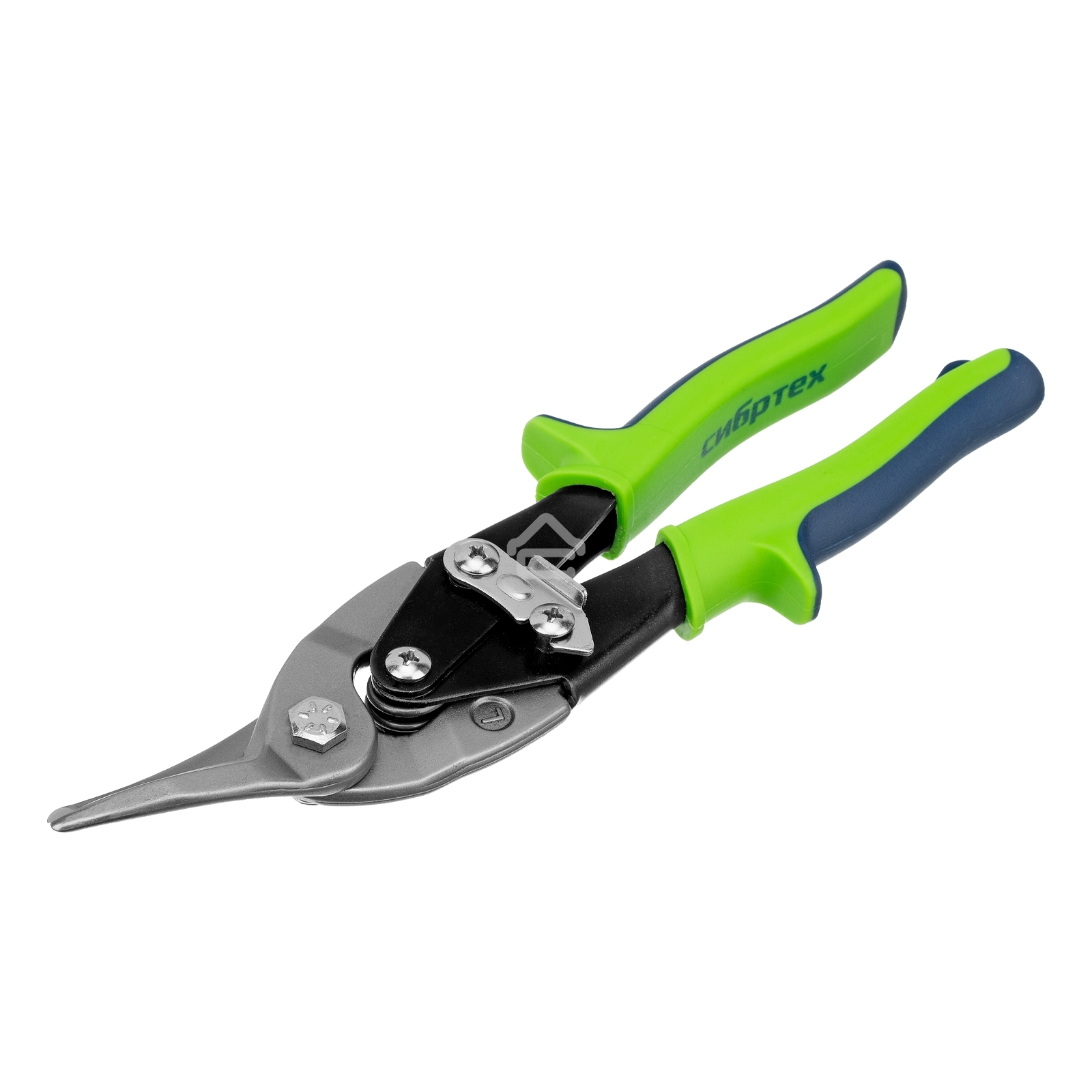 Ножницы по металлу Сибртех, 250 мм, левый рез, сталь С55,двухкомпонентные рукоятки