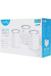 Бесшовный Mesh роутер Cudy M3000 (M3000(3-PACK) WHITE) AX3000 100/1000/2500BASE-T белый (упак.:3шт)