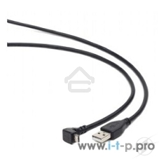 Кабель Gembird/Cablexpert Pro CCP-mUSB2-AMBM90-6, AM/microBM 5P, 1,8м, угловой, экран, черный
